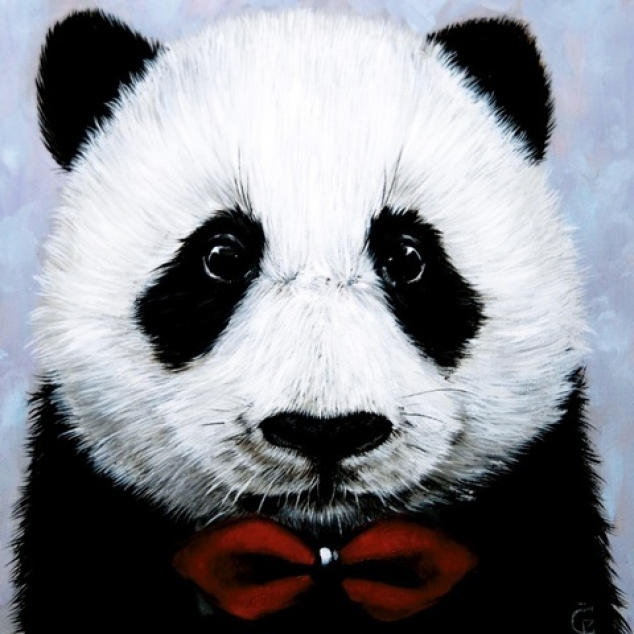 Ansichtkaart Panda. 